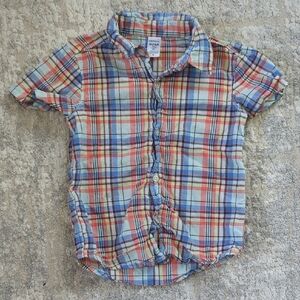 Carter's Multicolor Plaid Button Down Shirt Size 4T